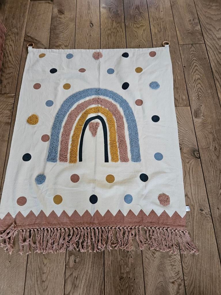 Wandkleed regenboog met kwastjes, Meerkleurig, Overige stijlen, Ophalen of Verzenden, Zo goed als nieuw