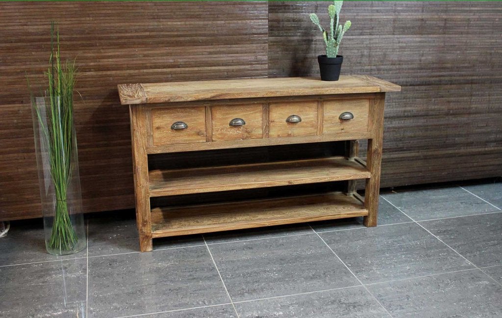 Nieuwe dressoirs / sidetable wit / teak - dressoir bij TEAK2, Ophalen of Verzenden, Nieuw, 25 tot 50 cm, Teakhout