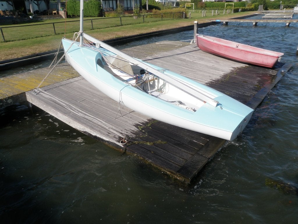 Finnjol polyester met trailer, Watersport en Boten, Ophalen, Gebruikt, 3 tot 6 meter, Minder dan 15 m²