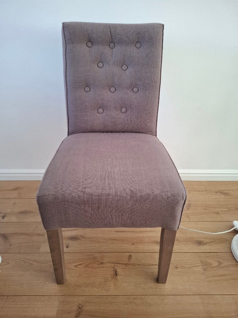 Set van 6 Landelijke Eetkamerstoelen - Taupe, Huis en Inrichting, Ophalen, Gebruikt, Overige kleuren, Vijf, Zes of meer stoelen