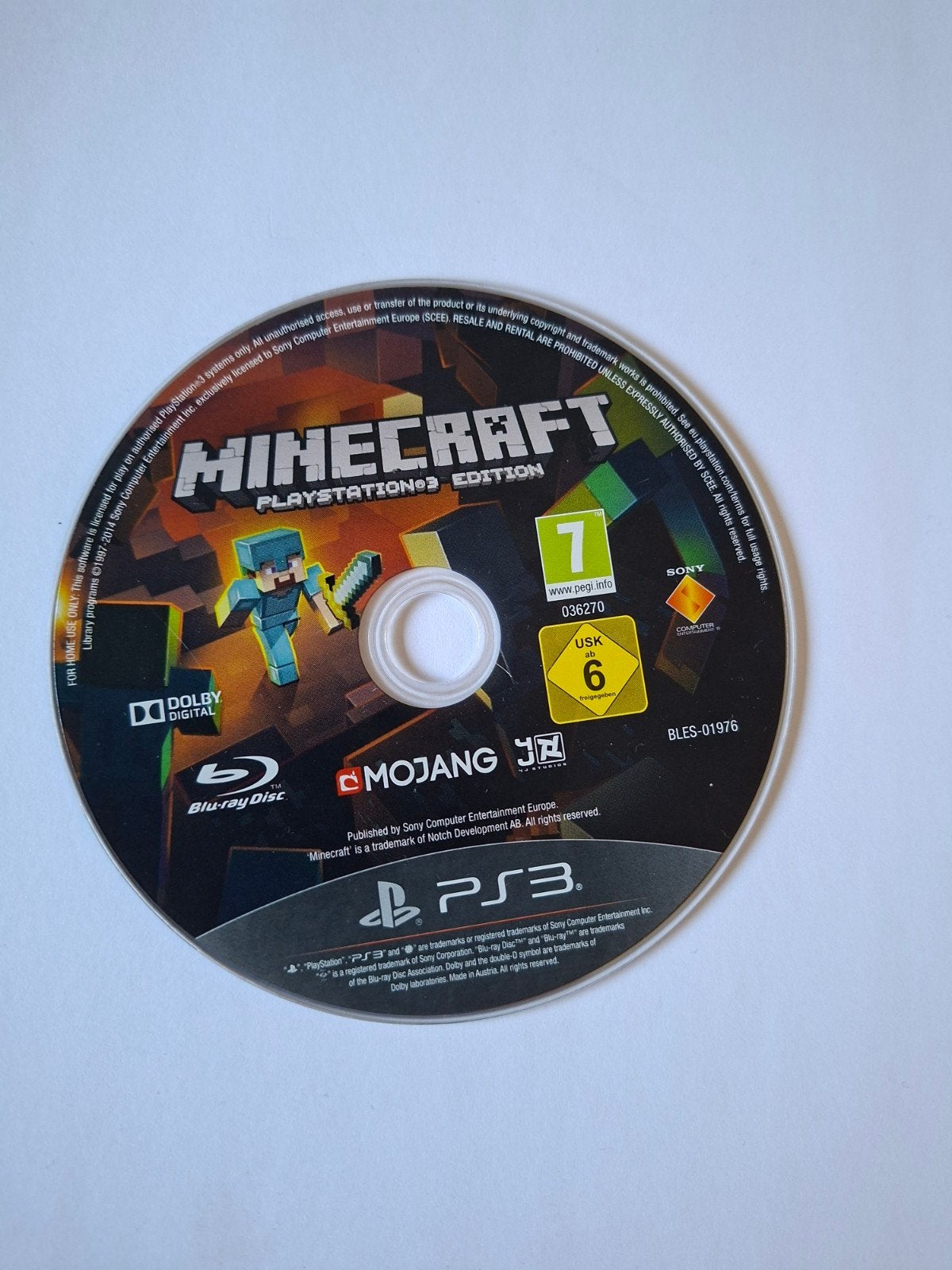 Minecraft PlayStation 3 Edition (PS3) - Blu-ray Disc, Online, Gebruikt, Overige genres, 1 speler