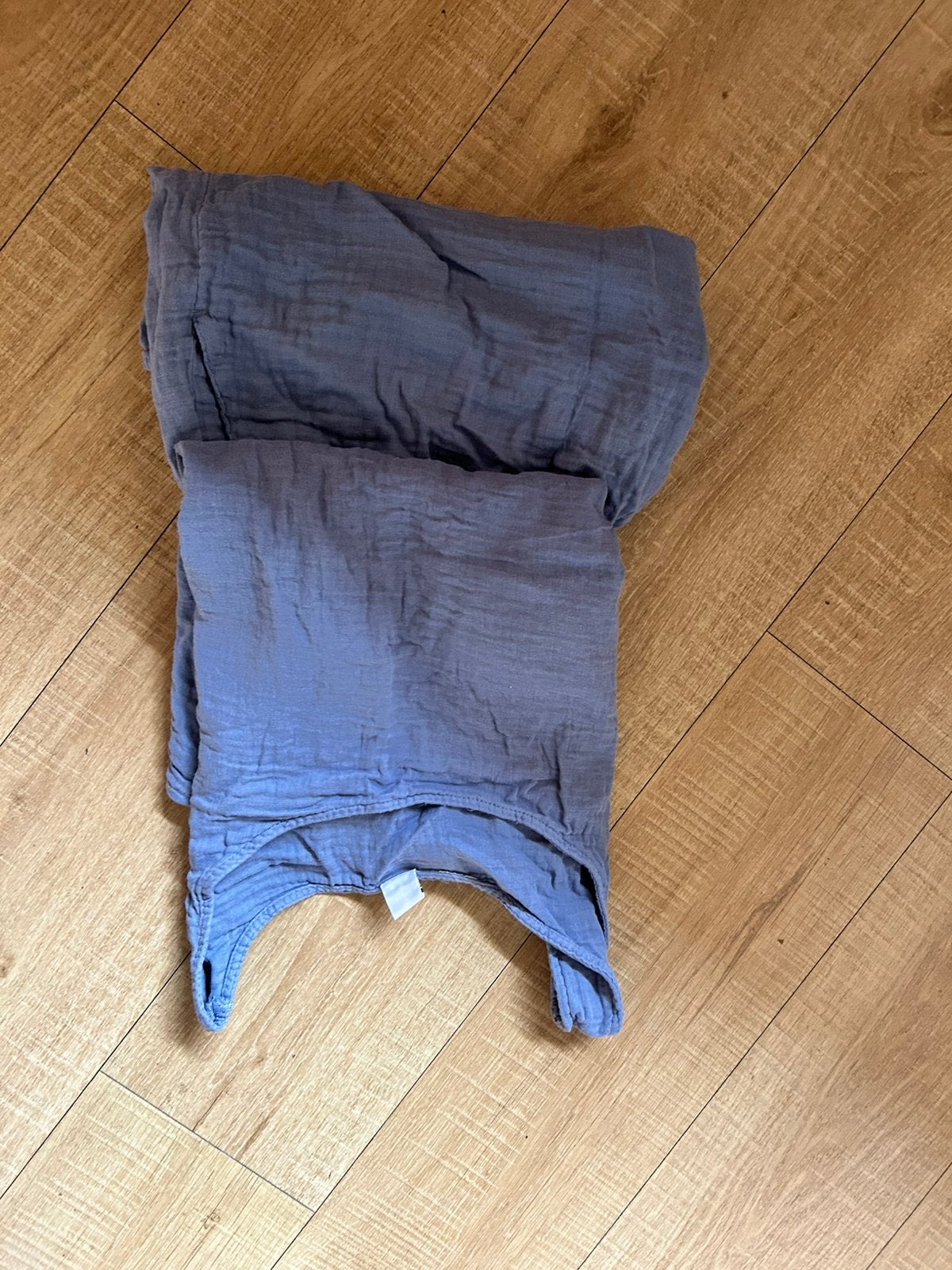 100 % katoenen mousseline stof in maat L XL 40 42 44, Kleding | Dames, Jurken, Zo goed als nieuw, Maat 42/44 (L), Blauw, Boven de knie