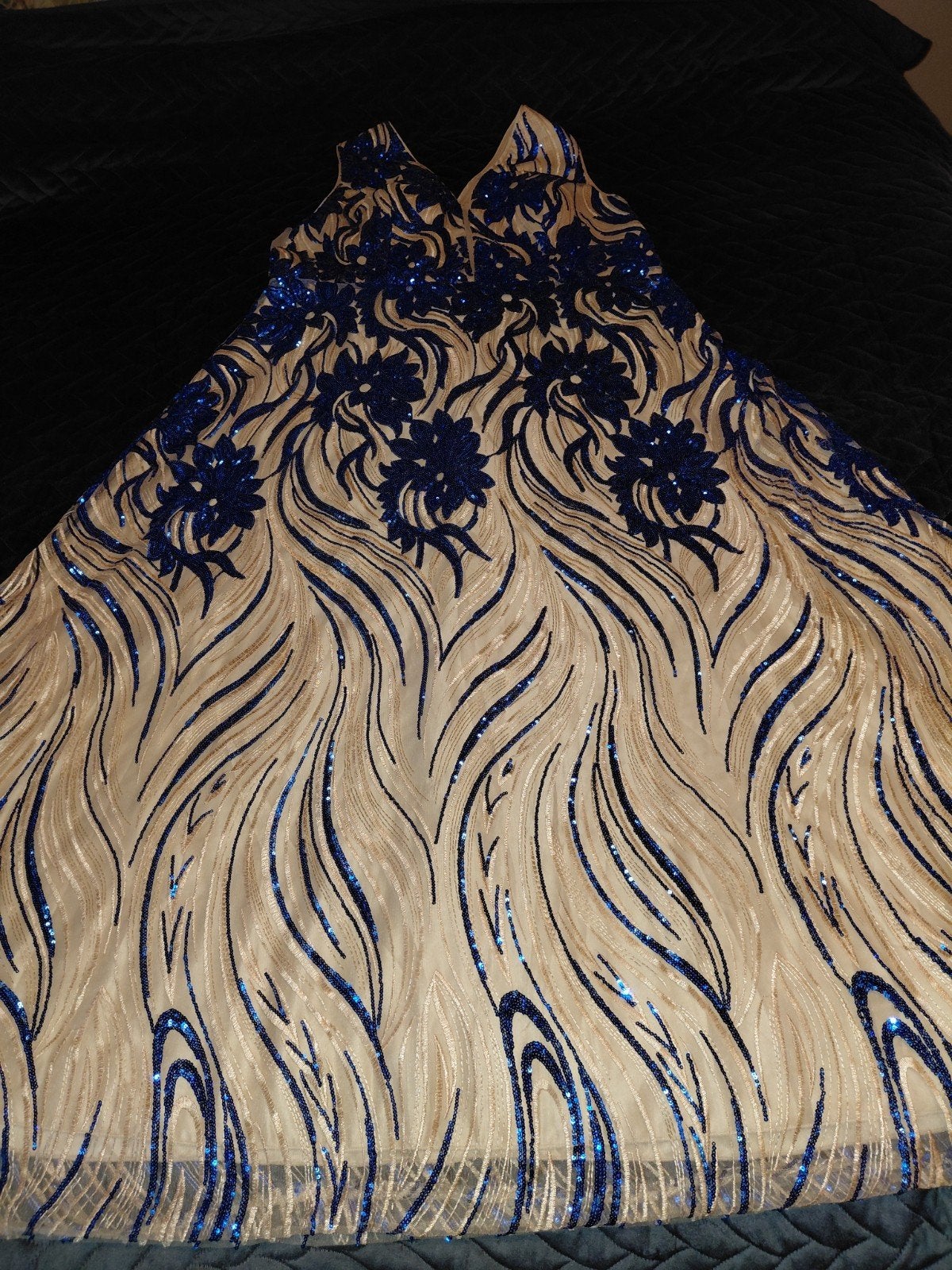 Faeriesty Galajurk met pailletten - Maat 5XL, Kleding | Dames, Jurken, Blauw, Faeriesty, Maat 46/48 (XL) of groter, Nieuw
