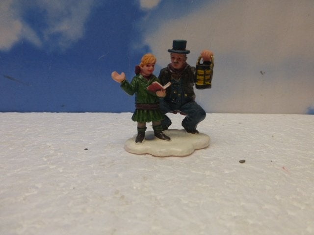 lemax caroling with grandpa kerstdorp poppetjes figurines, Ophalen of Verzenden, Zo goed als nieuw