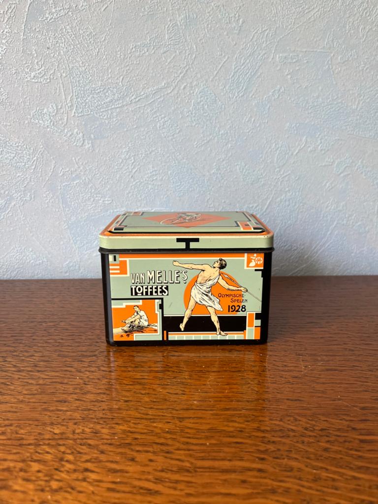 Vintage Van Melle's Toffees blik, Ophalen of Verzenden, Gebruikt, Koek(jes)