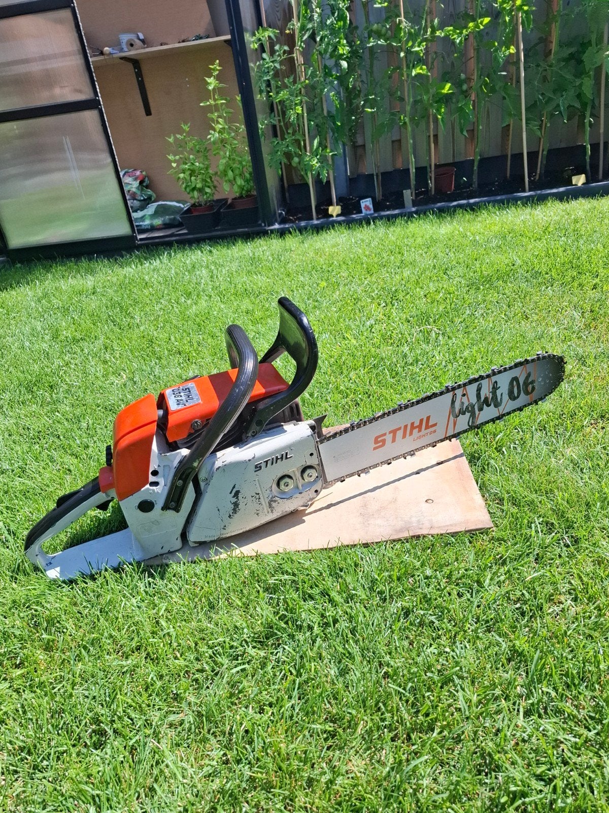 Stihl 038AV kettingzaag, loopt goed, nieuw zaagblad+ketting, Ophalen of Verzenden