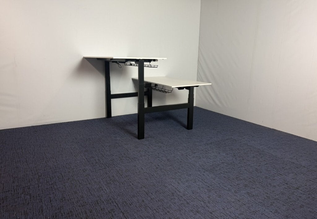 2 x Bench zit/sta bureau Ahrend Balance - 140 x 170 cm., Ophalen, Zit-sta bureau, Gebruikt, Elektrisch