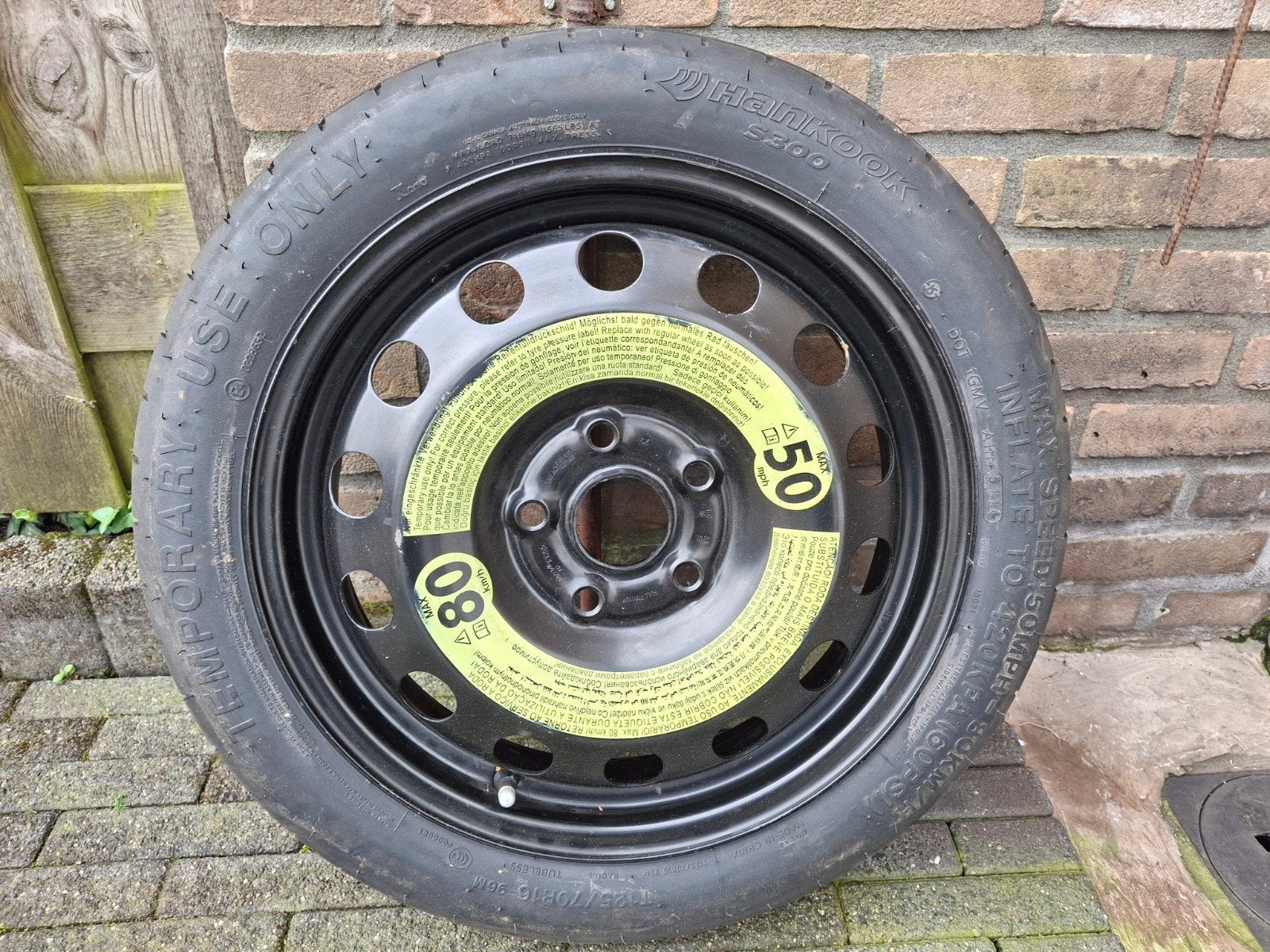 16 Inch Thuiskomer Reservewiel 5x112 VW golf seta skoda, Auto-onderdelen, Ophalen, Gebruikt, 16 inch, Banden en Velgen
