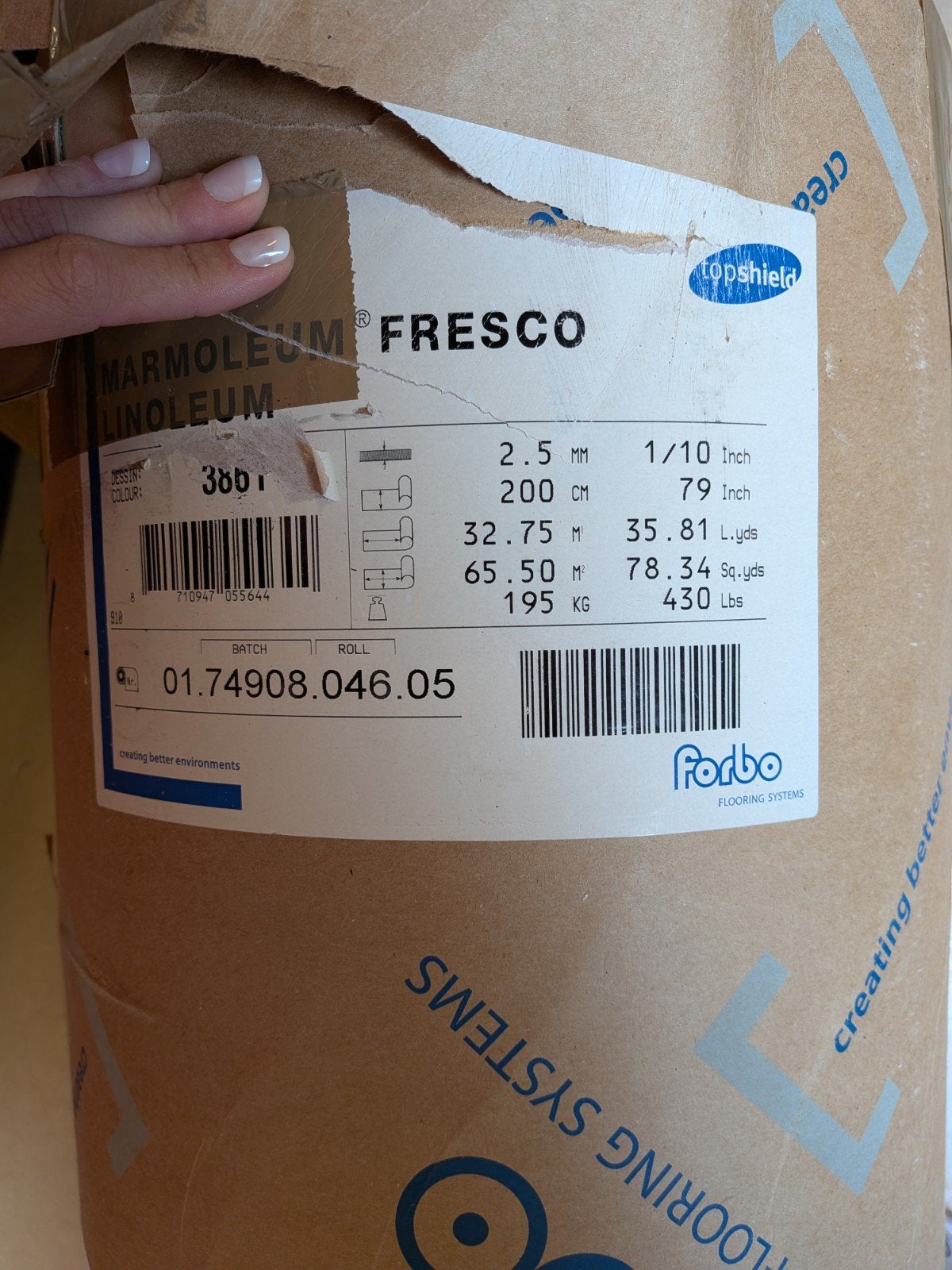 Forbo Marmoleum Fresco 3860 – grote rol 2 m breed, Ophalen, Overige typen