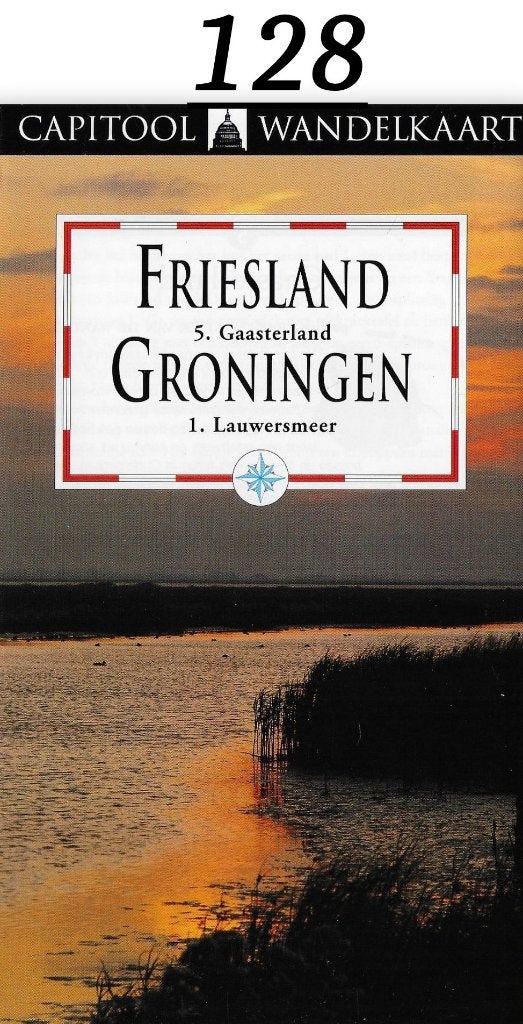 Pl128 capitool wandelkaart friesland groningen lauwersmeer, 2000 tot heden, Ophalen of Verzenden, Nederland, Landkaart