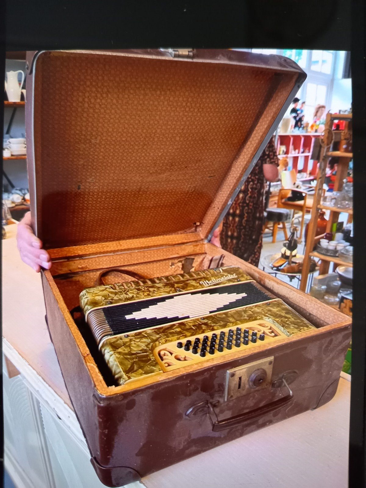 Antieke Weltmeister accordeon, Ophalen, Gebruikt, Weltmeister