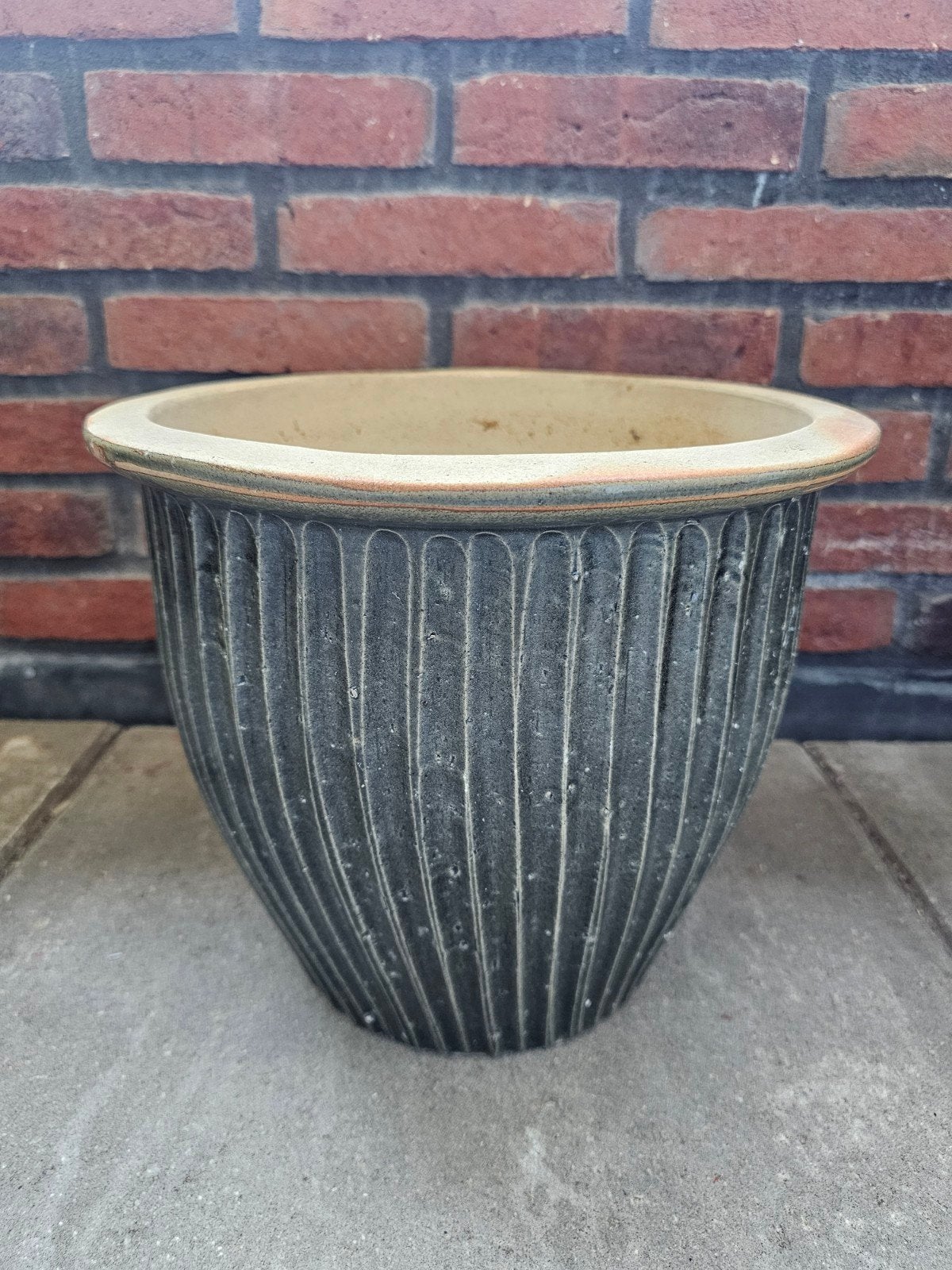 Mooie terracotta bloempotten van het merk Baq, Ophalen, Zo goed als nieuw, Terracotta
