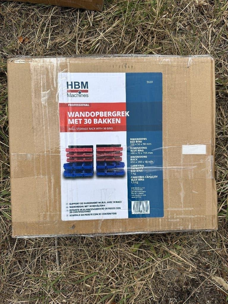 HBM Wand Opbergrek 30 bakken - meerdere afmetingen, Ophalen of Verzenden, Nieuw