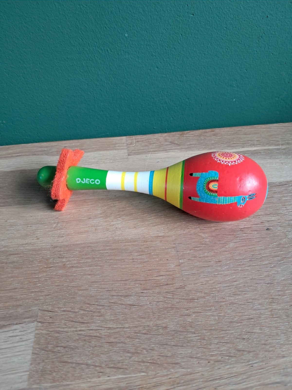 De Groene Merel houten sambabal maracas animambo Djeco, Ophalen of Verzenden