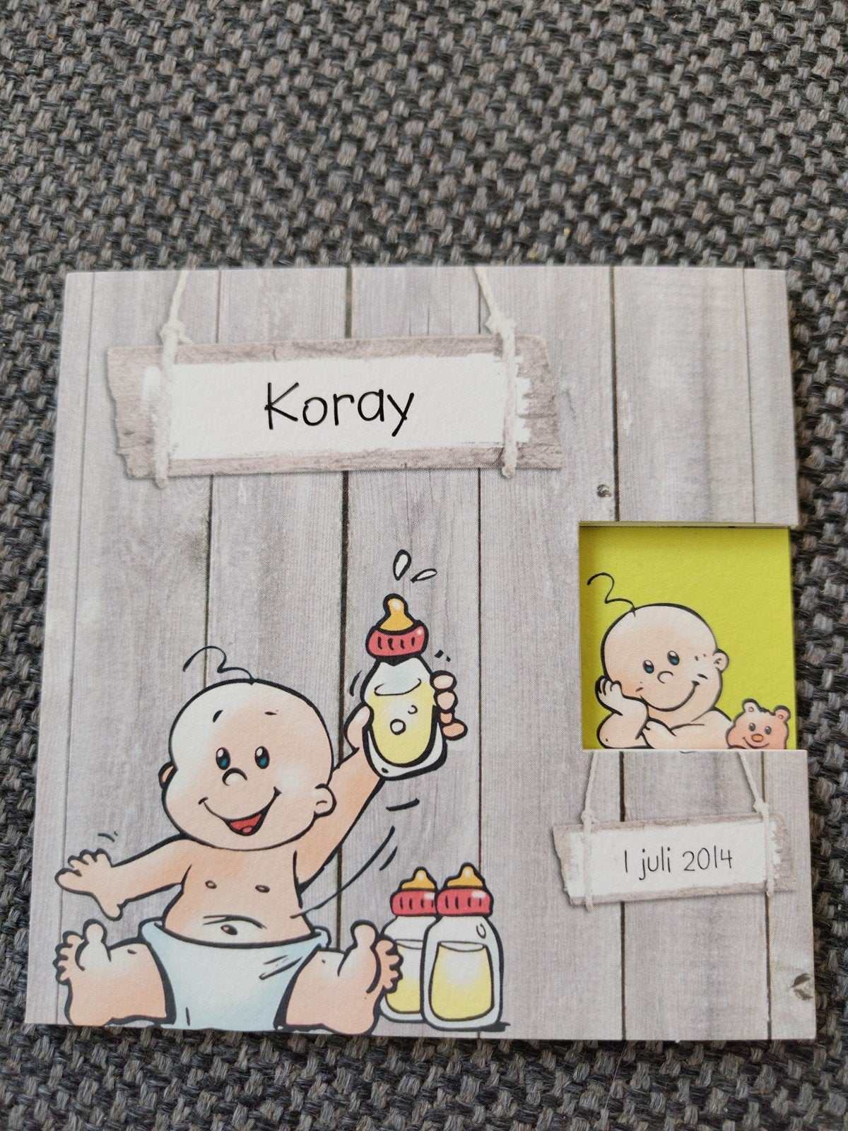 3 luikskaart, Ophalen of Verzenden, 2000 tot heden, Geboortekaartje