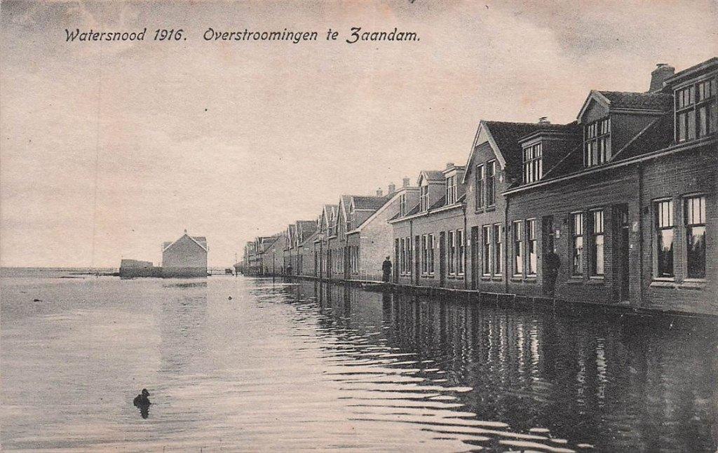 703-439-017 Watersnood 1916 Overstroomingen te Zaandam, Verzenden, Voor 1920, Noord-Holland