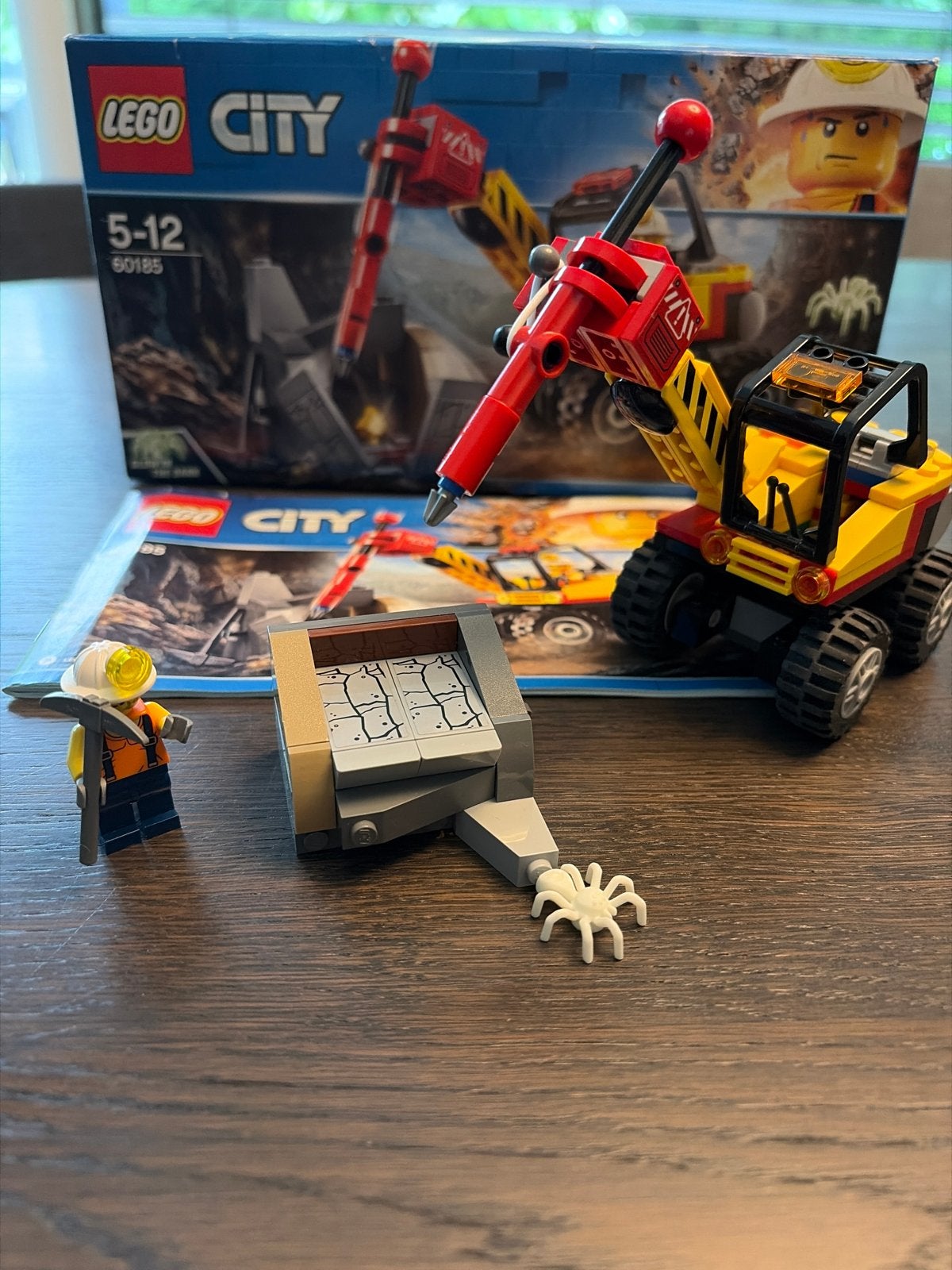 LEGO City Mijnwerker met boormachine (set 60185), City, Lego, Ophalen of Verzenden, Zo goed als nieuw
