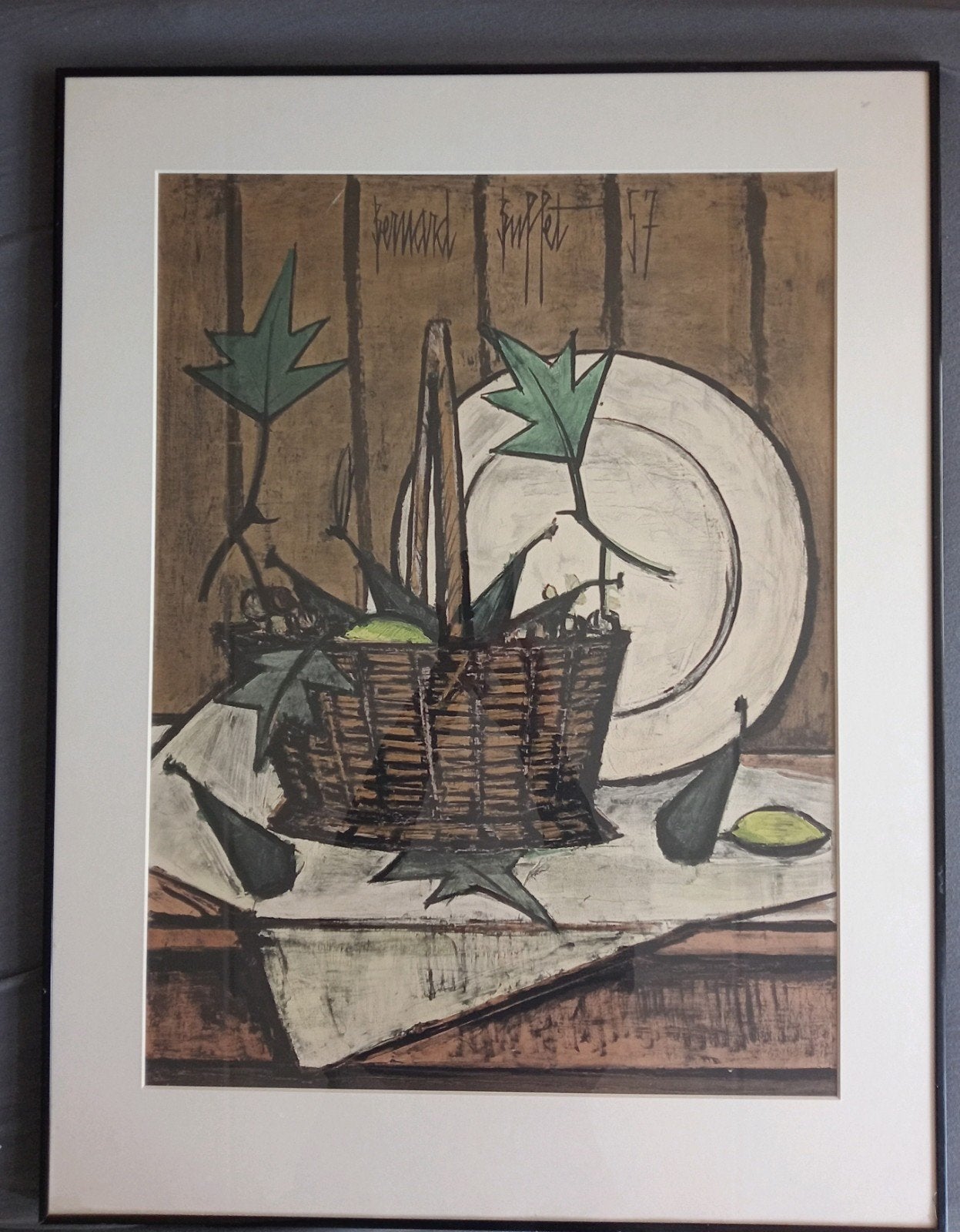 Bernard Buffet lithografie Stilleven 1957, Antiek en Kunst, Ophalen of Verzenden