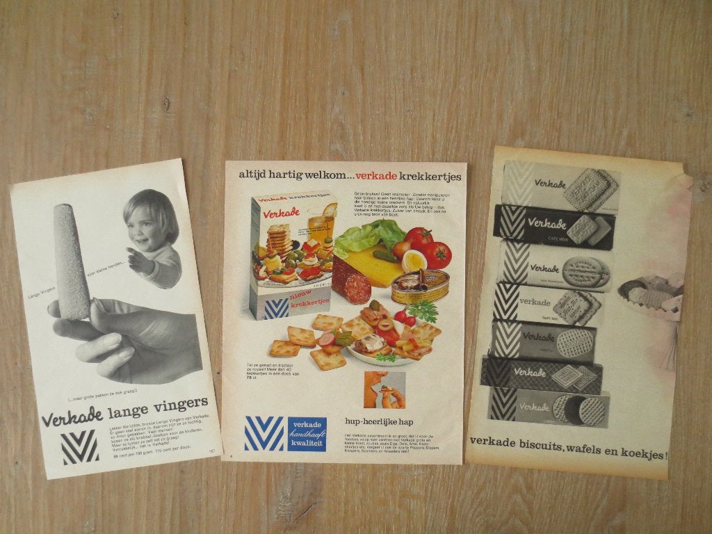 Verkade Reclame : 3 x Verkade Reclames ., Ophalen of Verzenden, Zo goed als nieuw, Overige typen