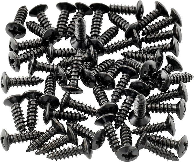 50 Zwarte gitaar slagplaat schroeven / 50 Black screws, Ophalen of Verzenden, Nieuw, Elektrische gitaar