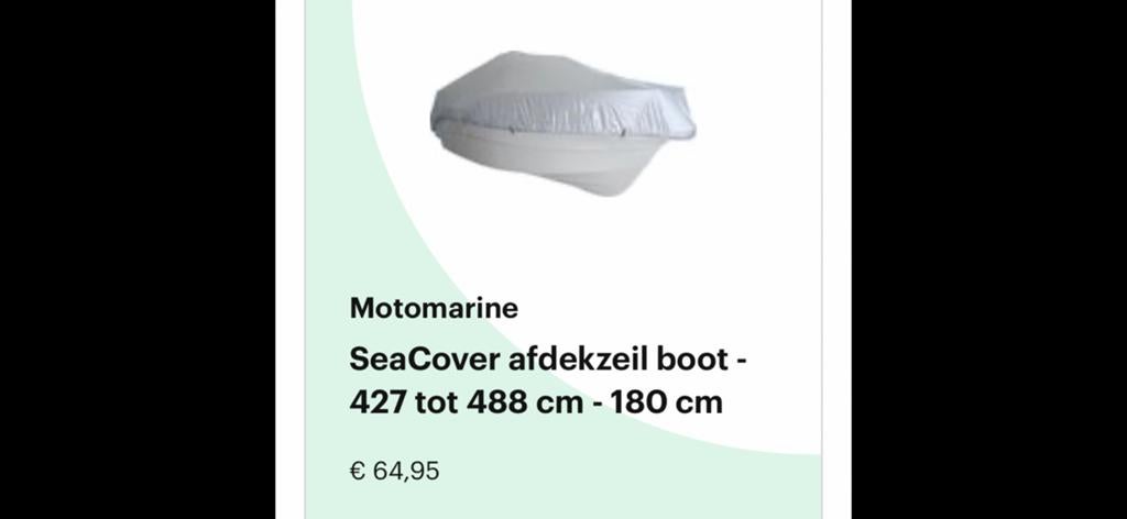 Zilverkleurig afdekzeil  427 tot 488, Ophalen of Verzenden, Gebruikt, Zeilboot of Motorboot