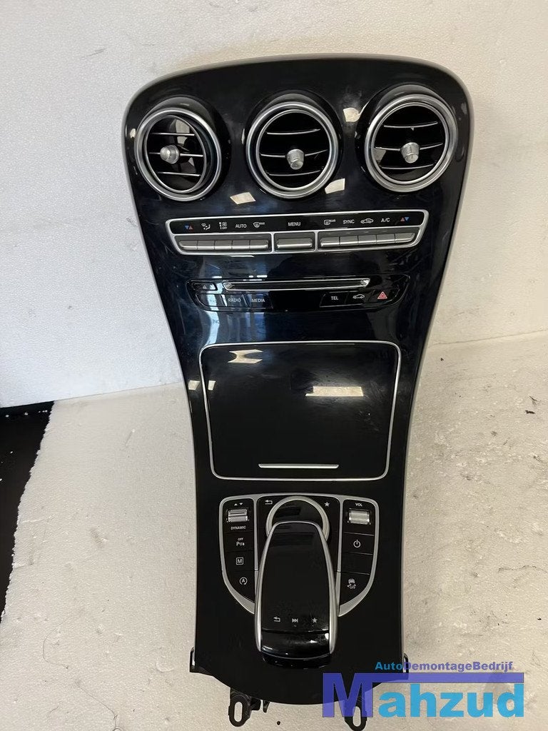 MERCEDES C-KLASSE W205 Zwart glans middenconsole compleet 20, Gebruikt, Mercedes-Benz AG, Mercedes-Benz, Ophalen of Verzenden