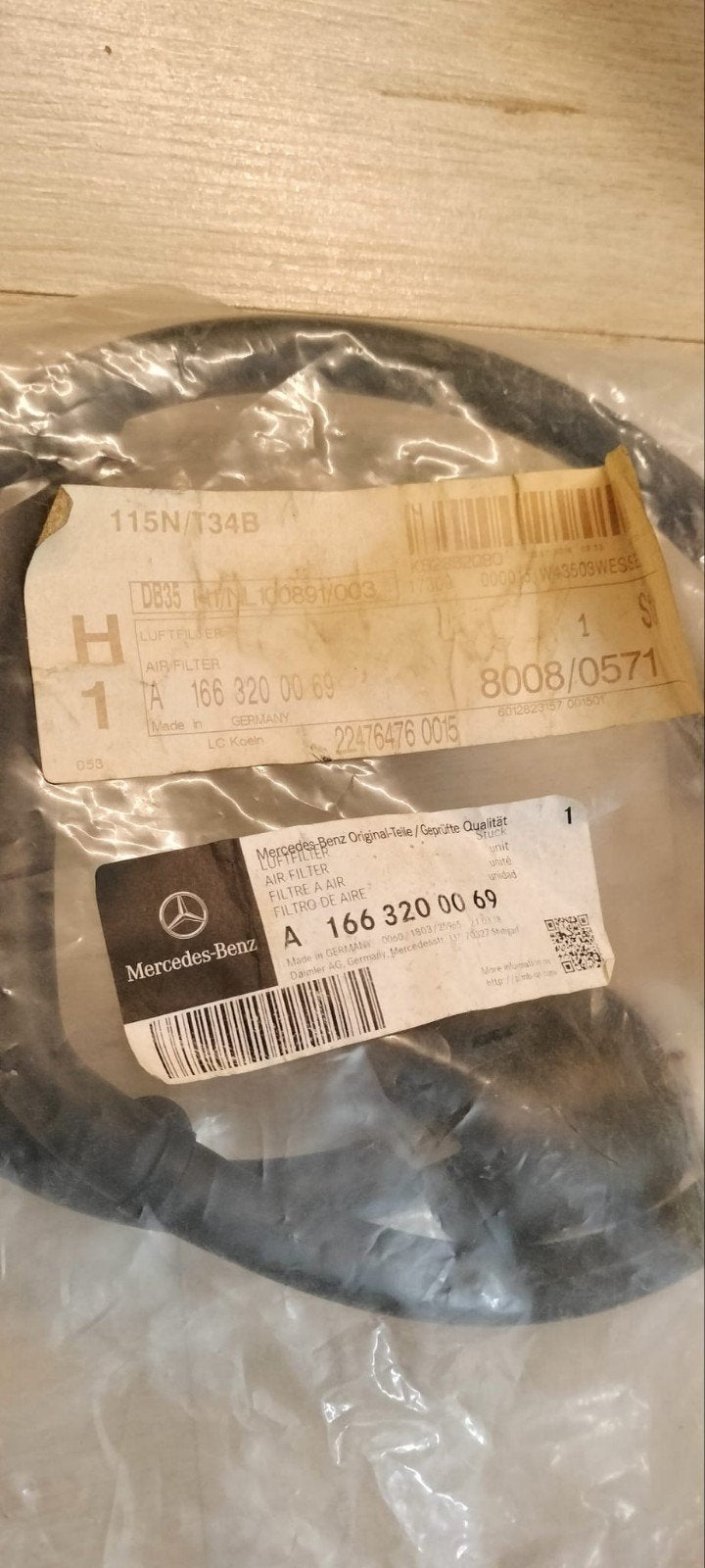 Mercedes-Benz Luchtvering Compressor Filter A1663200069, Auto-onderdelen, Ophalen of Verzenden, Nieuw, Mercedes-Benz