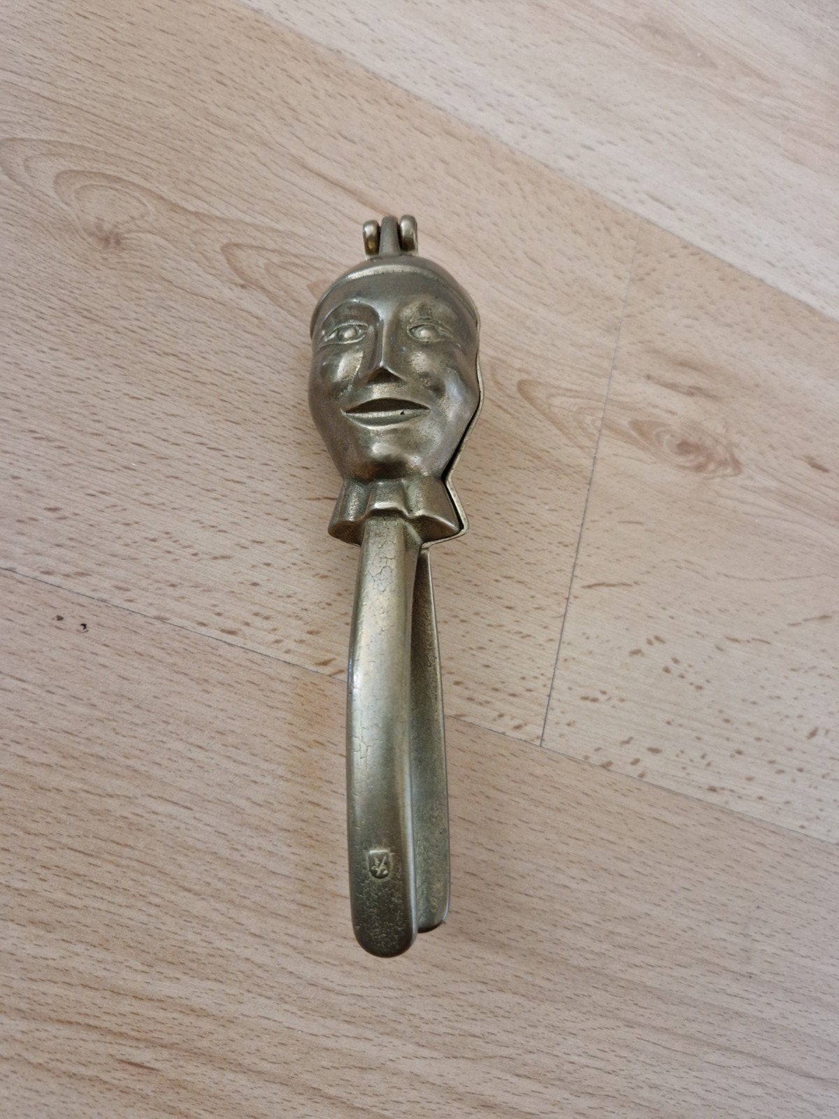 messing notenkraker gezicht vintage retro harlekijn nar, Antiek en Kunst, Ophalen of Verzenden