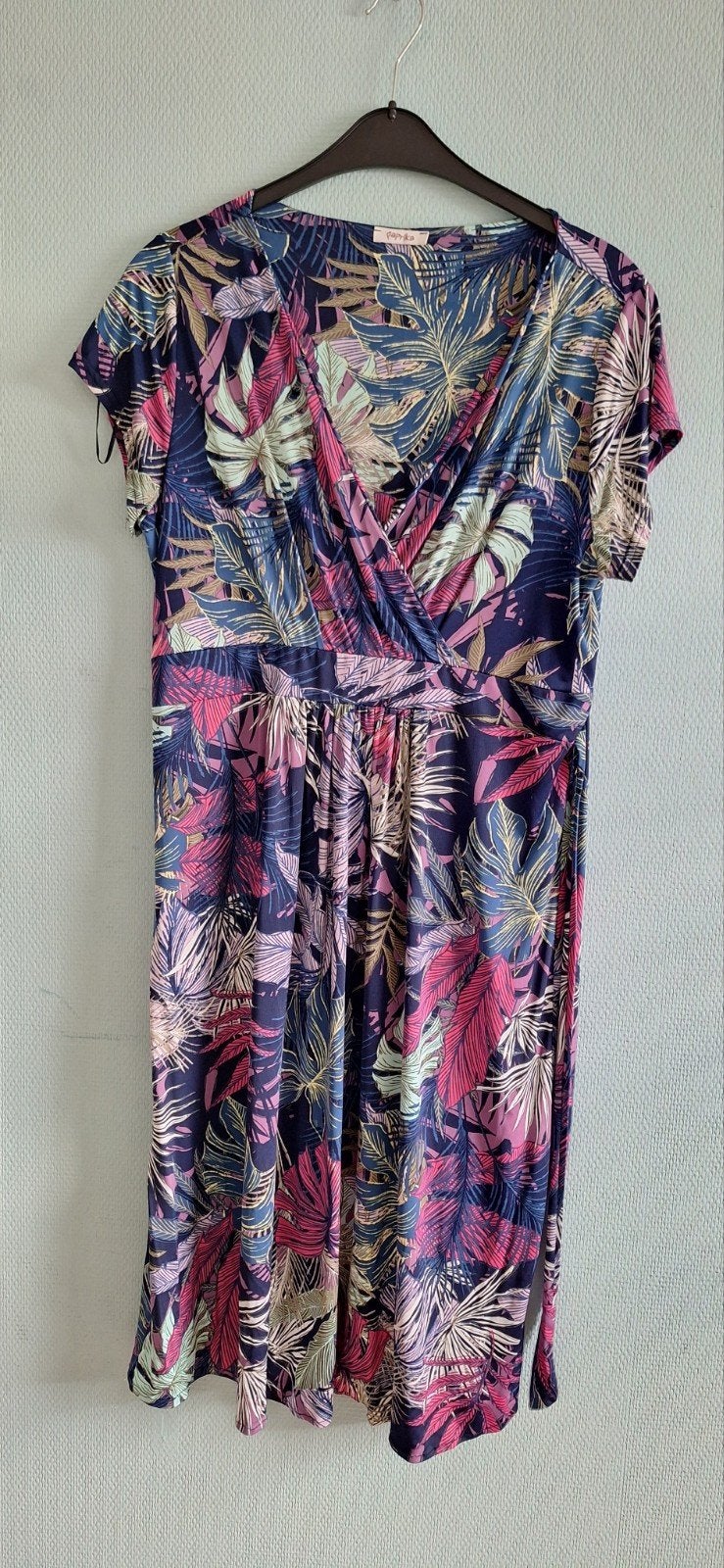 Paprika jurk met tropische print, Meerkleurig, Maat 46/48 (XL) of groter, Nieuw, Ophalen of Verzenden