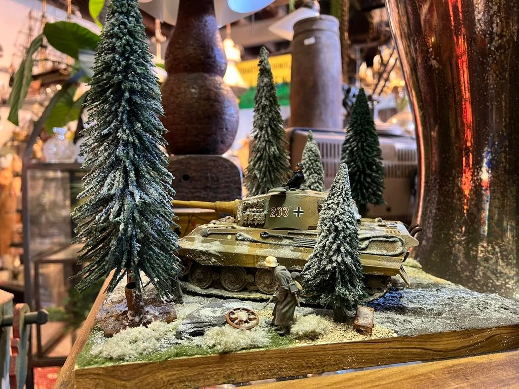 Prachtige winter WO2 diorama tank, Ophalen, Zo goed als nieuw, 1:35 tot 1:50, Nvt