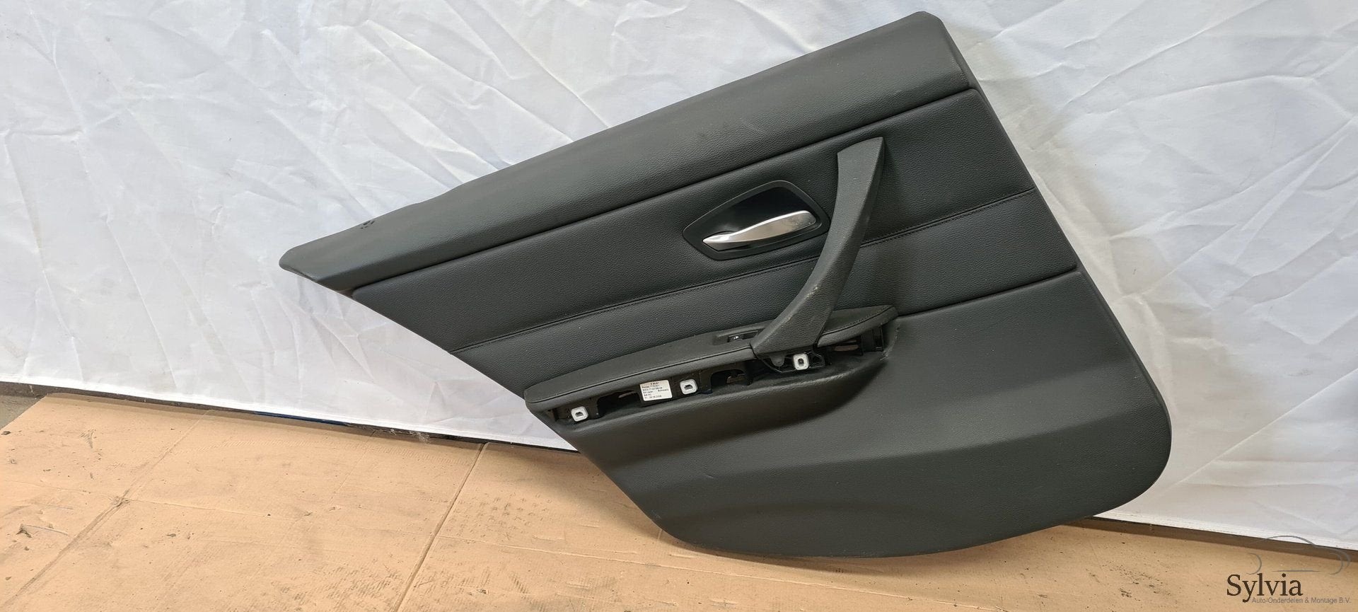Deurpaneel links achter BMW 3 serie E90 E91 zwart leder 7150, Gebruikt, -, Deur, -