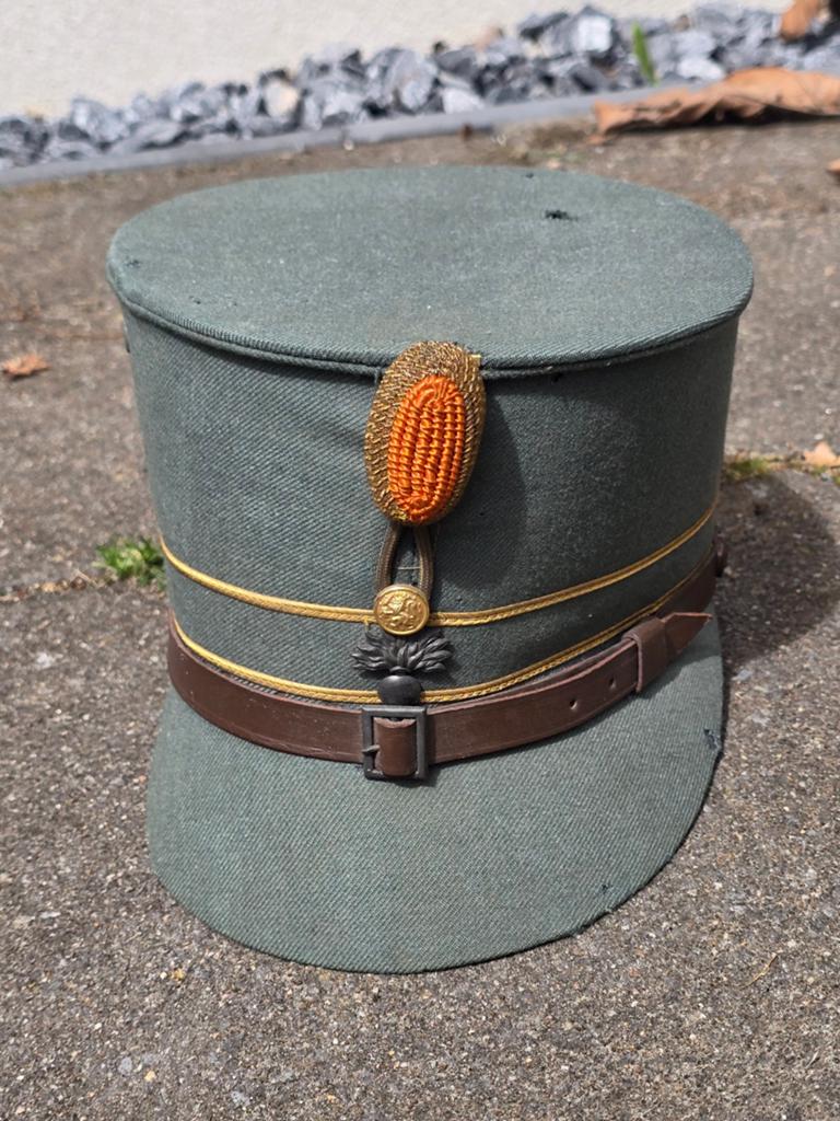 Nederlands voor 1940 officiers kepie grenadiers veldgrijs, Ophalen of Verzenden, Landmacht, Nederland, Embleem of Badge