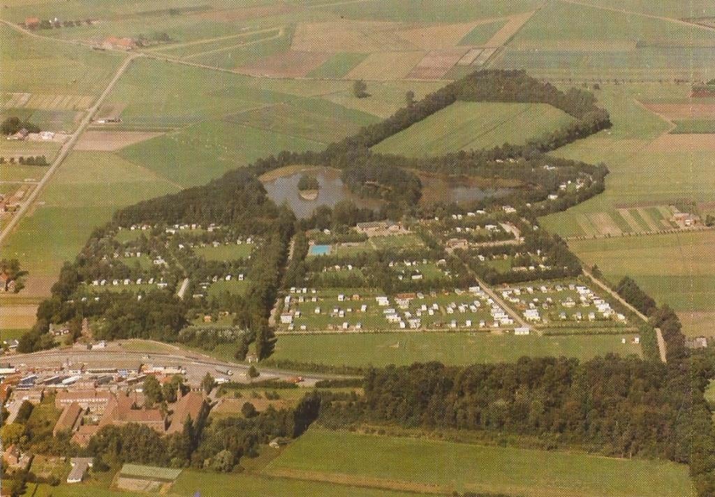Wernhout Camping Patersven 1987 Luchtfoto, Ophalen of Verzenden, 1980 tot heden, Ongelopen, Noord-Brabant