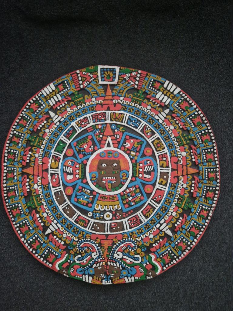 Azteekse kalender,  Mexico, wandbord, 27cm, Ophalen
