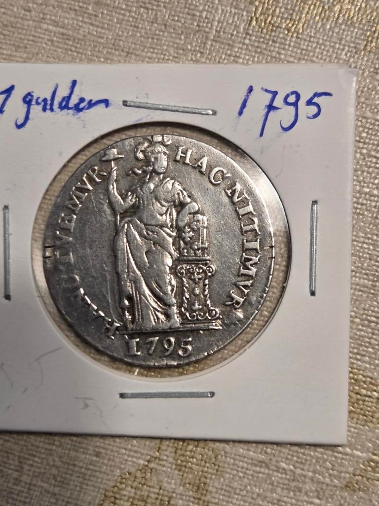 Provinciale Gulden 1795 - Zeldzame Nederlandse Munt, 1 gulden, Vóór koninkrijk, Zilver, Ophalen of Verzenden