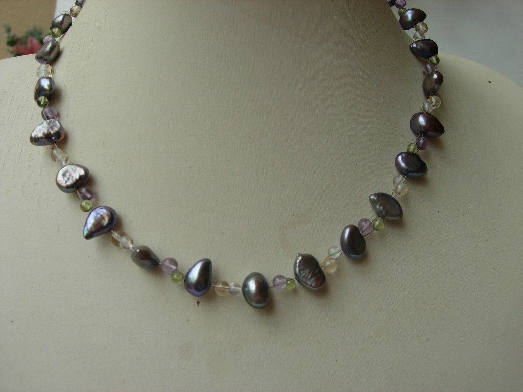 ZOETWATER PAREL SNOER, Verzenden, Overige materialen, Ketting, Met edelsteen
