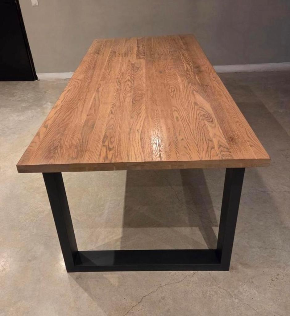 Prachtige Pronto Verato eikenhouten eettafel 220 cm, Ophalen, Eikenhout, 200 cm of meer, 50 tot 100 cm