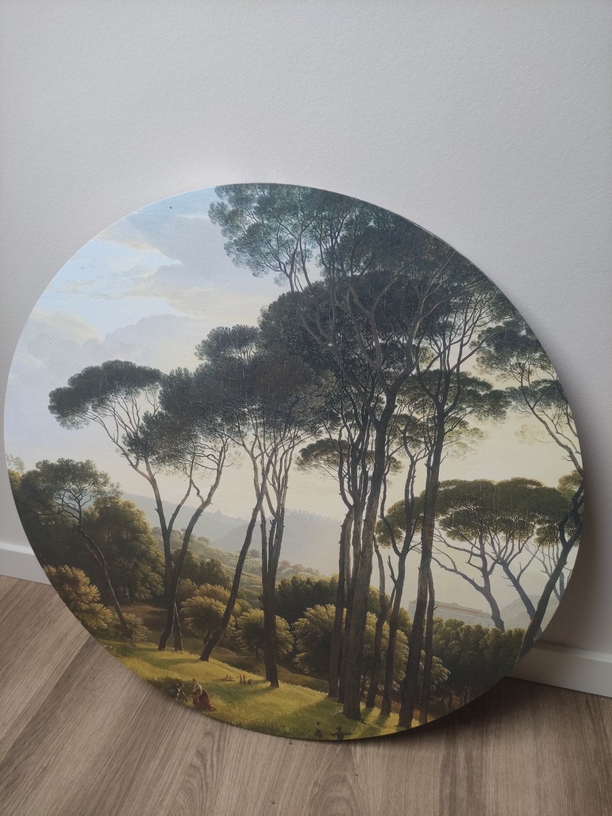 Rond Schilderij Afrikaanse Bomen - Diameter 70 cm, Ophalen of Verzenden