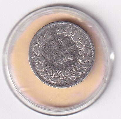 25 Cent 1894 in mindere kwaliteit, Verzenden, Koningin Wilhelmina, 25 cent, Zilver