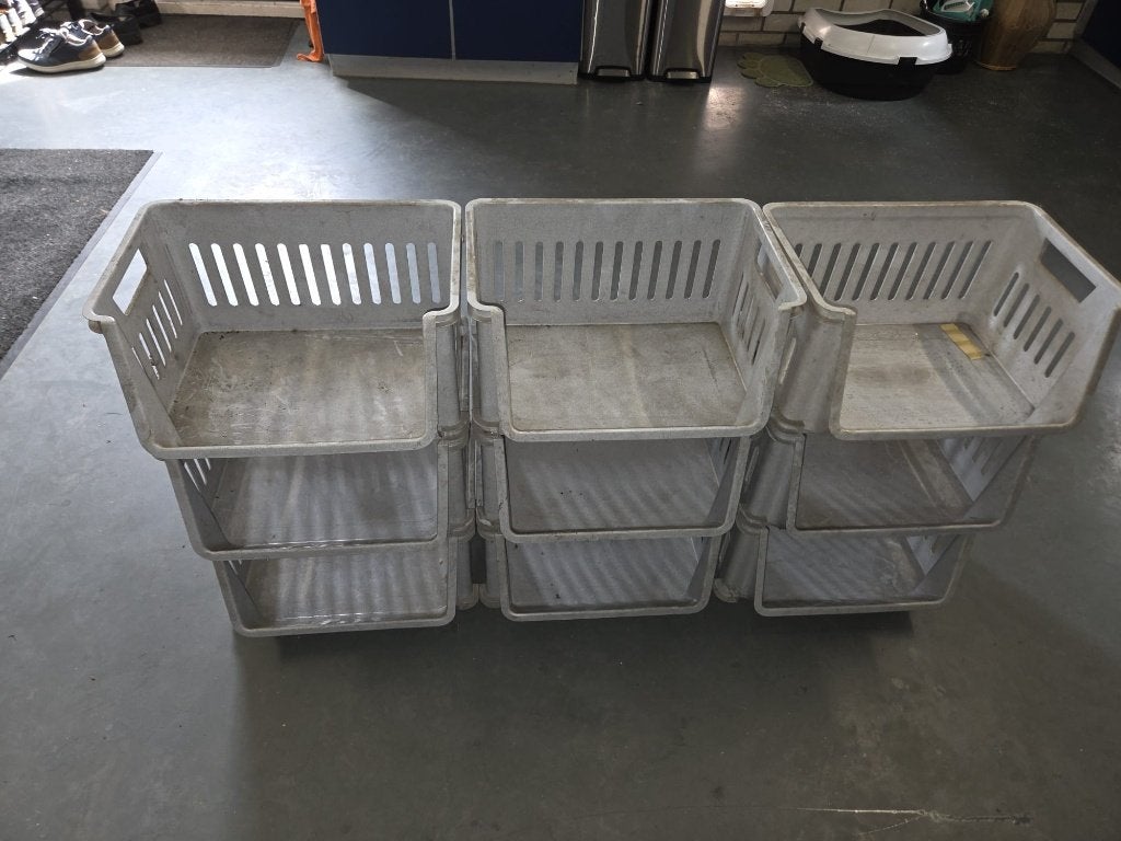 Curver stapelbakken, Doe-het-zelf en Verbouw, Kratten en Dozen, Ophalen, Gebruikt, Minder dan 35 cm, Minder dan 50 cm