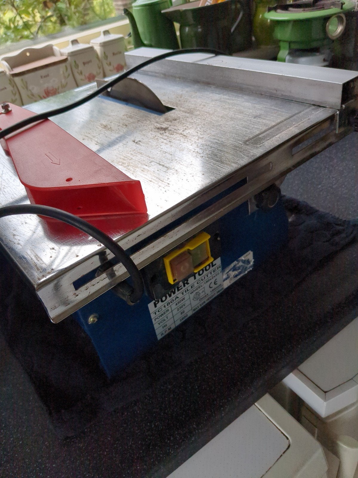 Power Tool TC180A Tegelsnijder - Gebruikt, Doe-het-zelf en Verbouw, Ophalen, Gebruikt, Cirkelzaag, 30 tot 70 mm