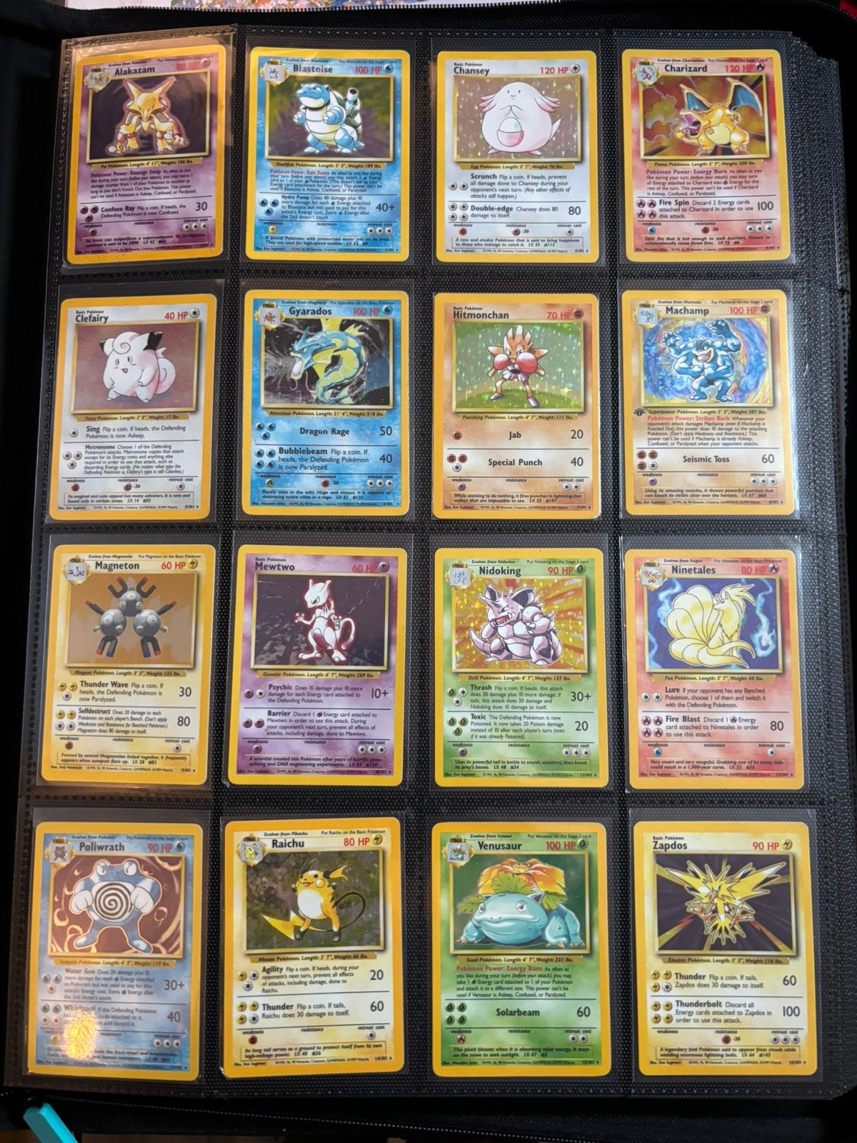 Complete base set pokemon kaarten, Ophalen of Verzenden, Zo goed als nieuw, Meerdere kaarten