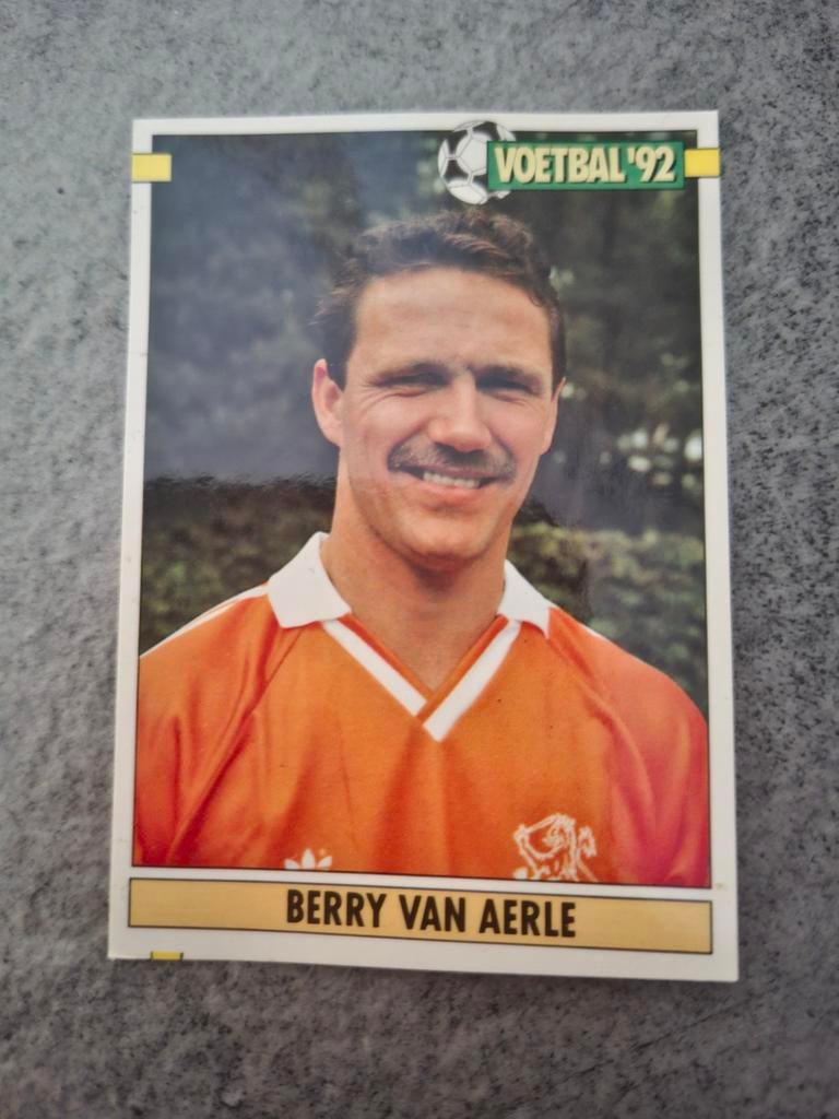 Panini sticker Voetbal 92. Berry van Aerle Nederland., Ophalen of Verzenden, Zo goed als nieuw, Sticker