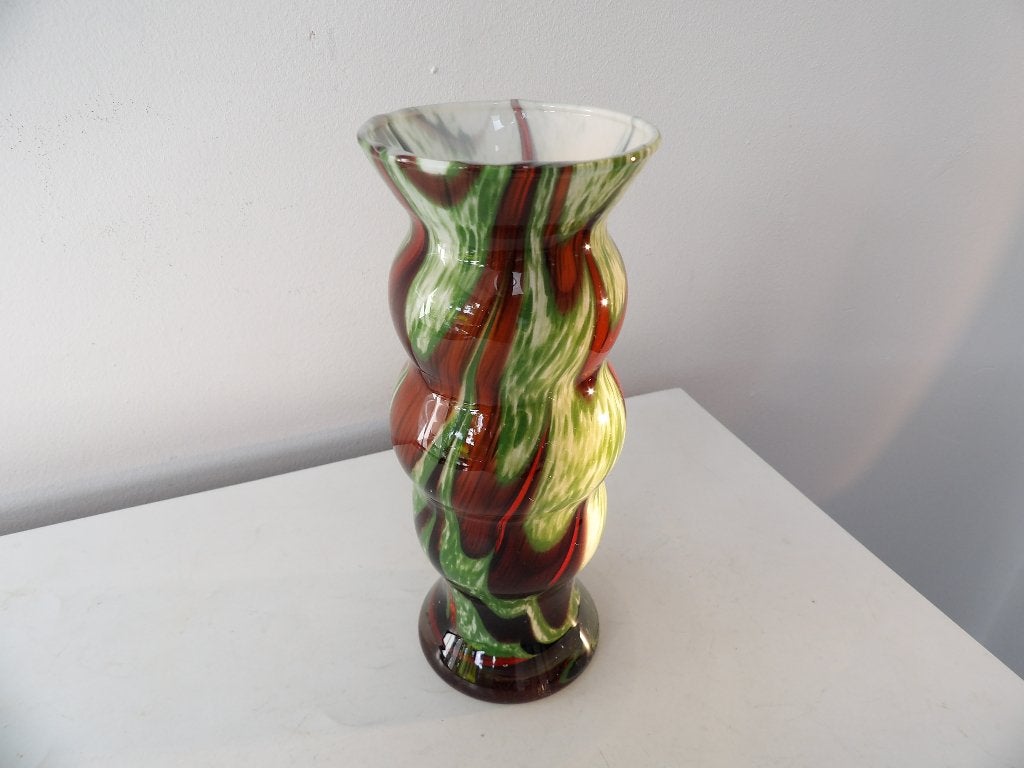 Murano Vaasje 60/70er jaren, Carlo Moretti rood/groen