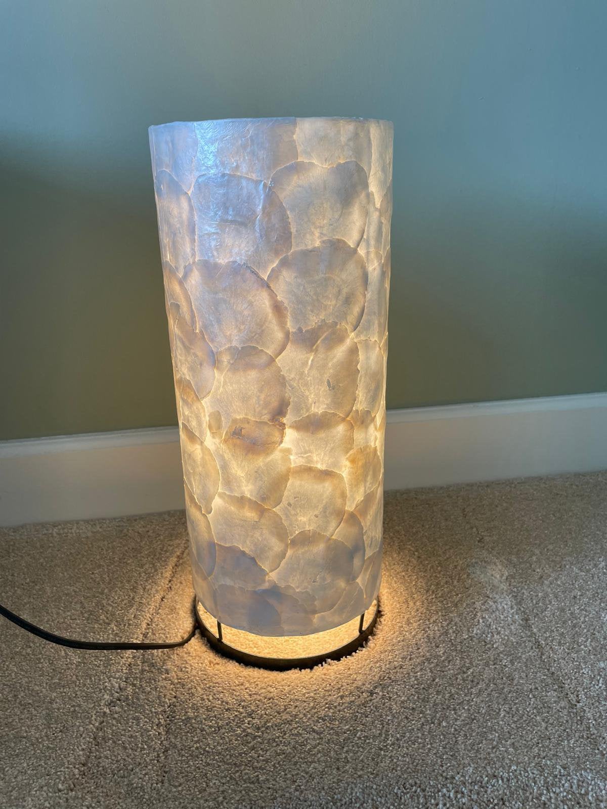 Prachtige moderne schemerlamp nieuw 41cm hoog, Ophalen, Zo goed als nieuw, Schemerlamp