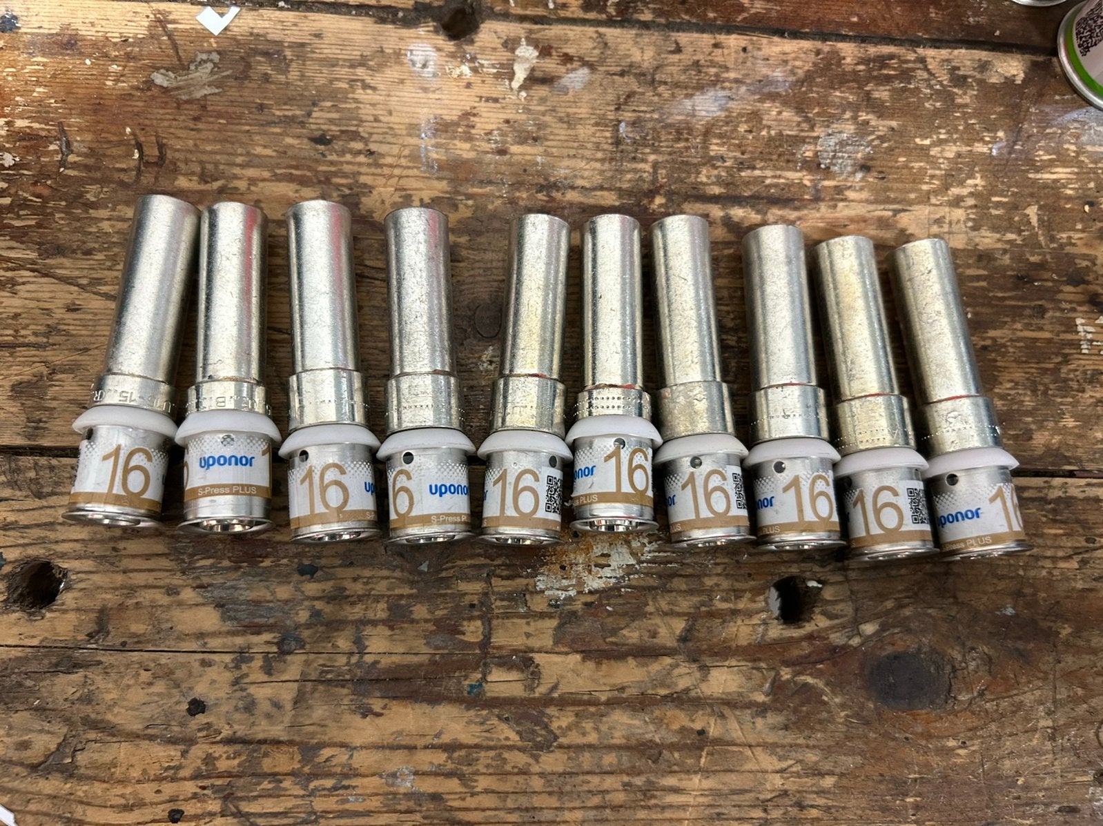 10x buiseind 16x15 mm uponor s-press, Ophalen of Verzenden, Zo goed als nieuw