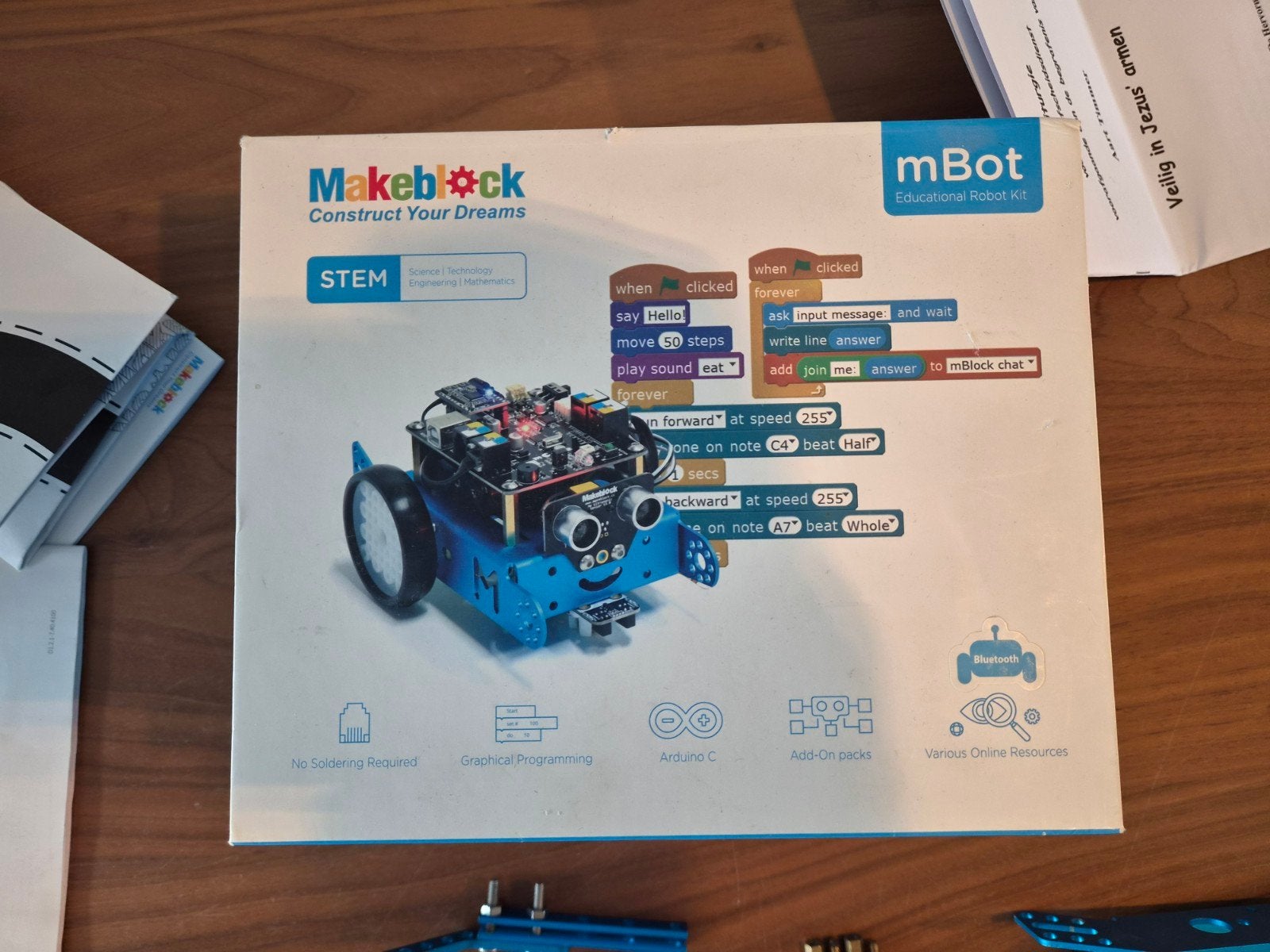 Mbot onderdelen, Ophalen, Gebruikt