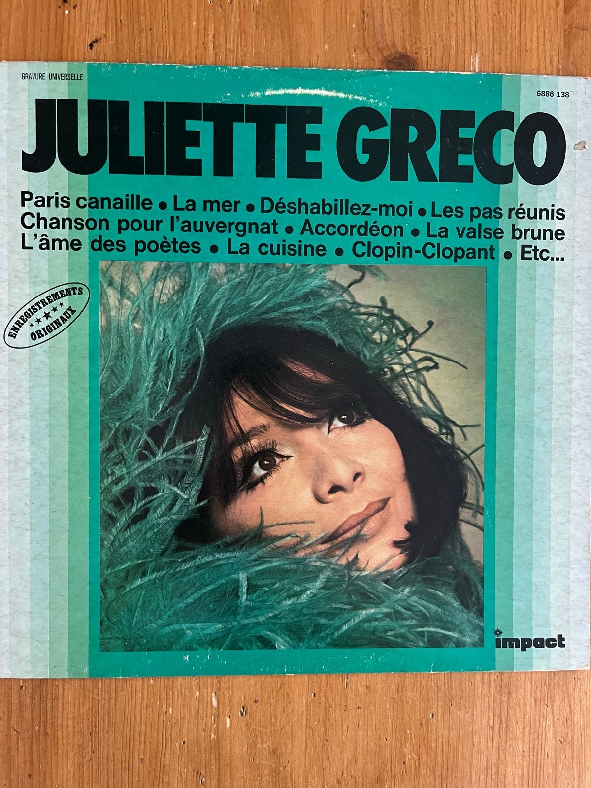Juliette Gréco - LP - Impact - Franse Chansons, Ophalen of Verzenden, Gebruikt, Pop, LP