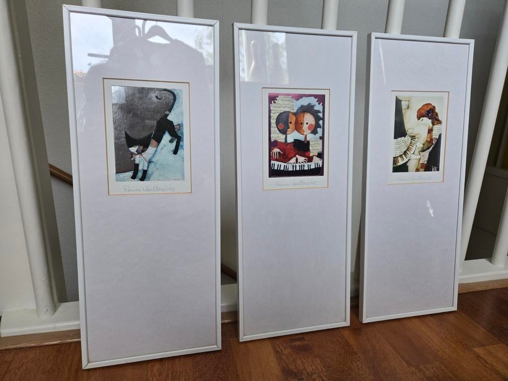 3 ingelijste prenten van Rosina Wachtmeister, Antiek en Kunst, Ophalen of Verzenden