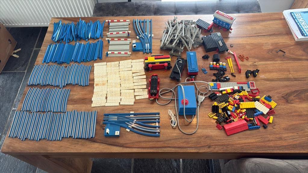 Groot lot oud lego trein jaren 60/70, Ophalen of Verzenden, Gebruikt